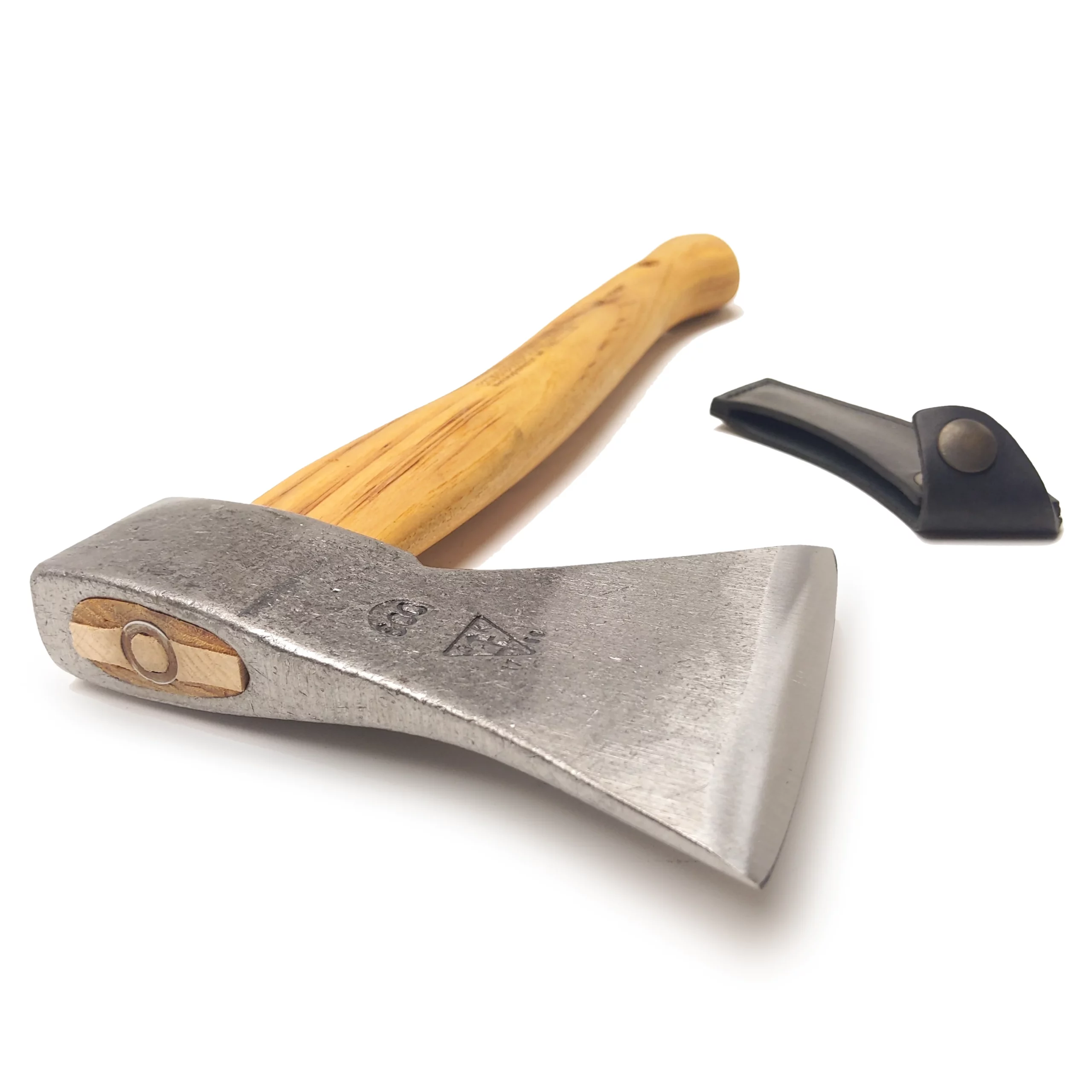 Hacha de mano - 800 gramos - mango de nogal americano - protección de cuero - No. 0356 - Imagen 2