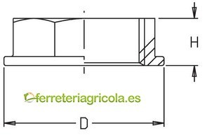 Tuerca plana 1/2 - Imagen 2