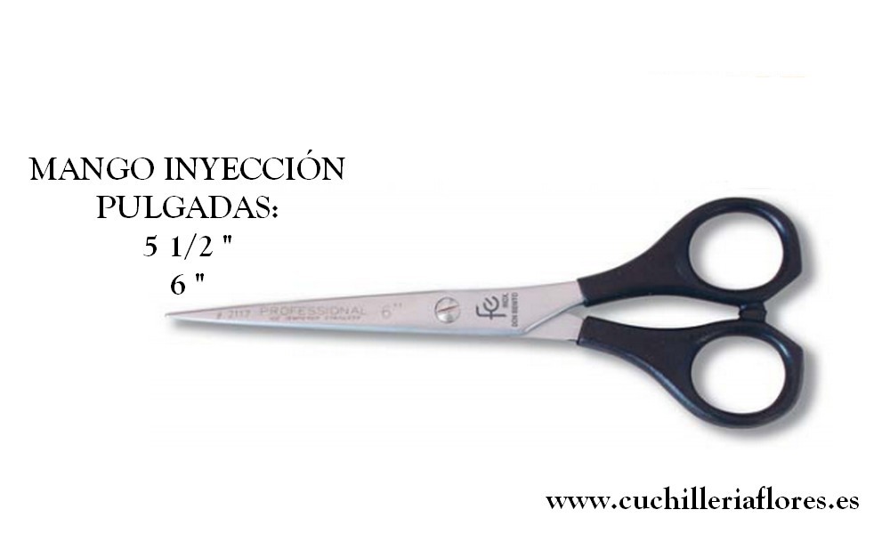 TIJERAS PELUQUERO MANGO INYECCIÓN