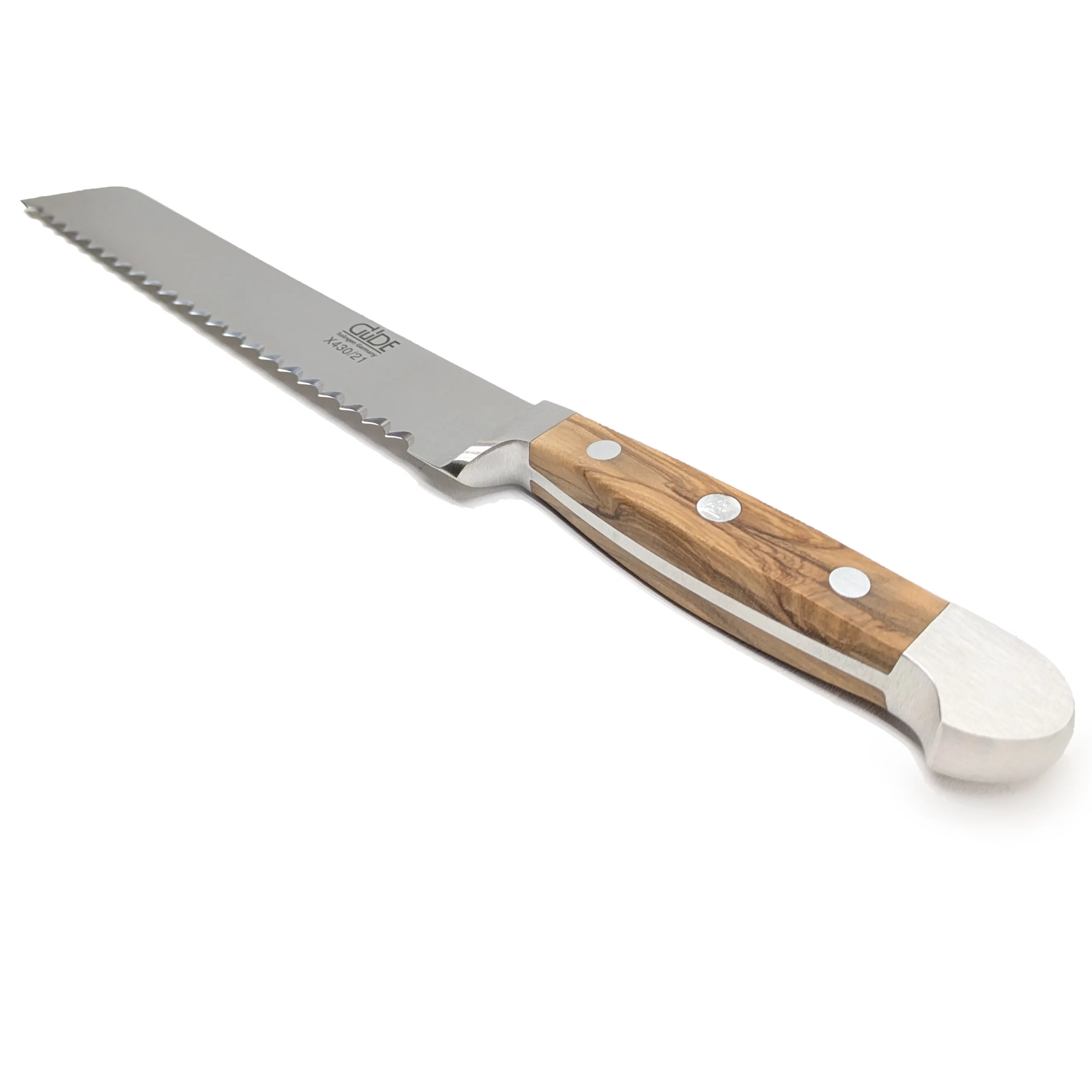 X430/21RL - Cuchillo para pan para diestros y zurdos - Serie Alpha Olive